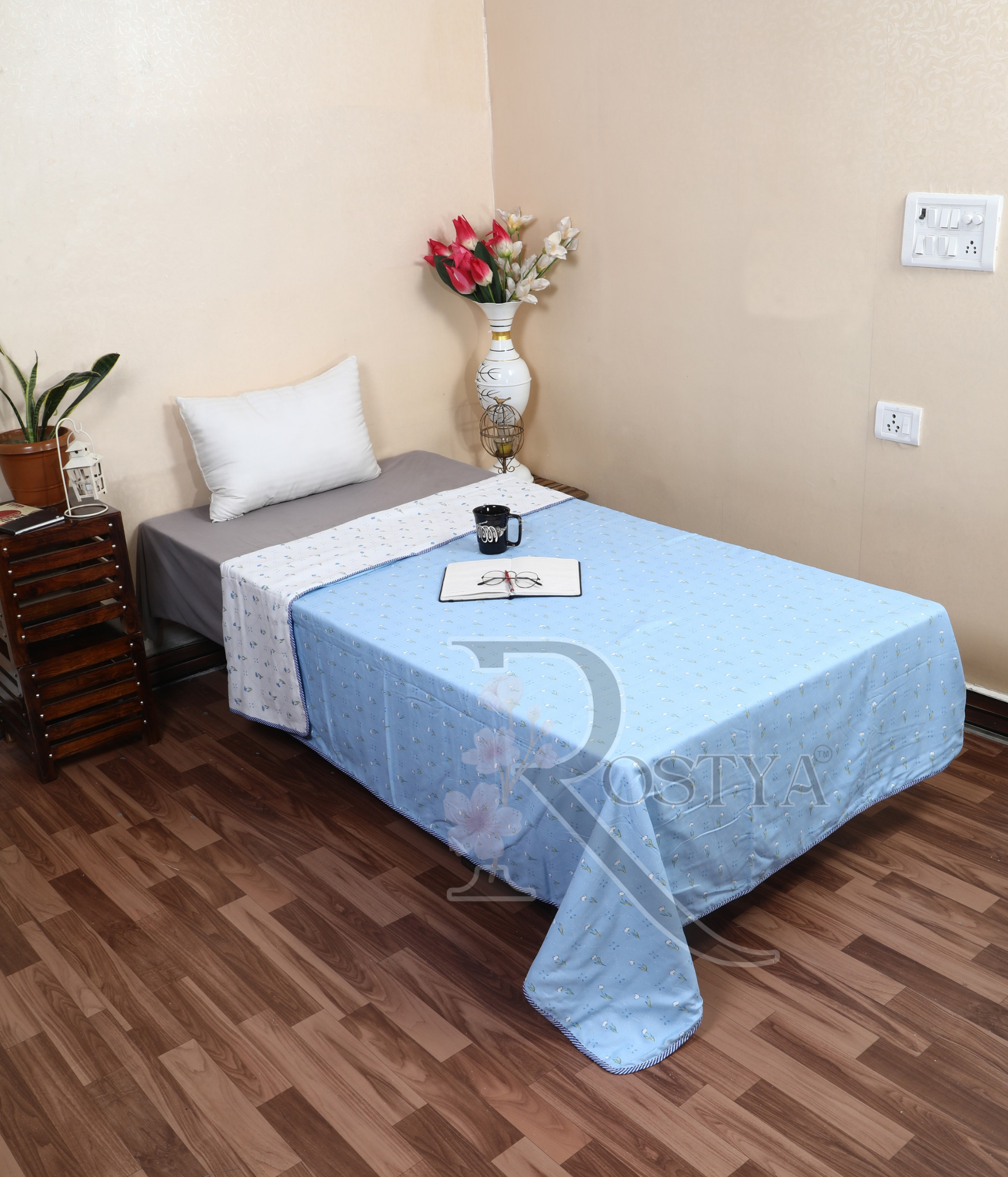 Dull Cotton Double Dohar (90x100) | Rostya