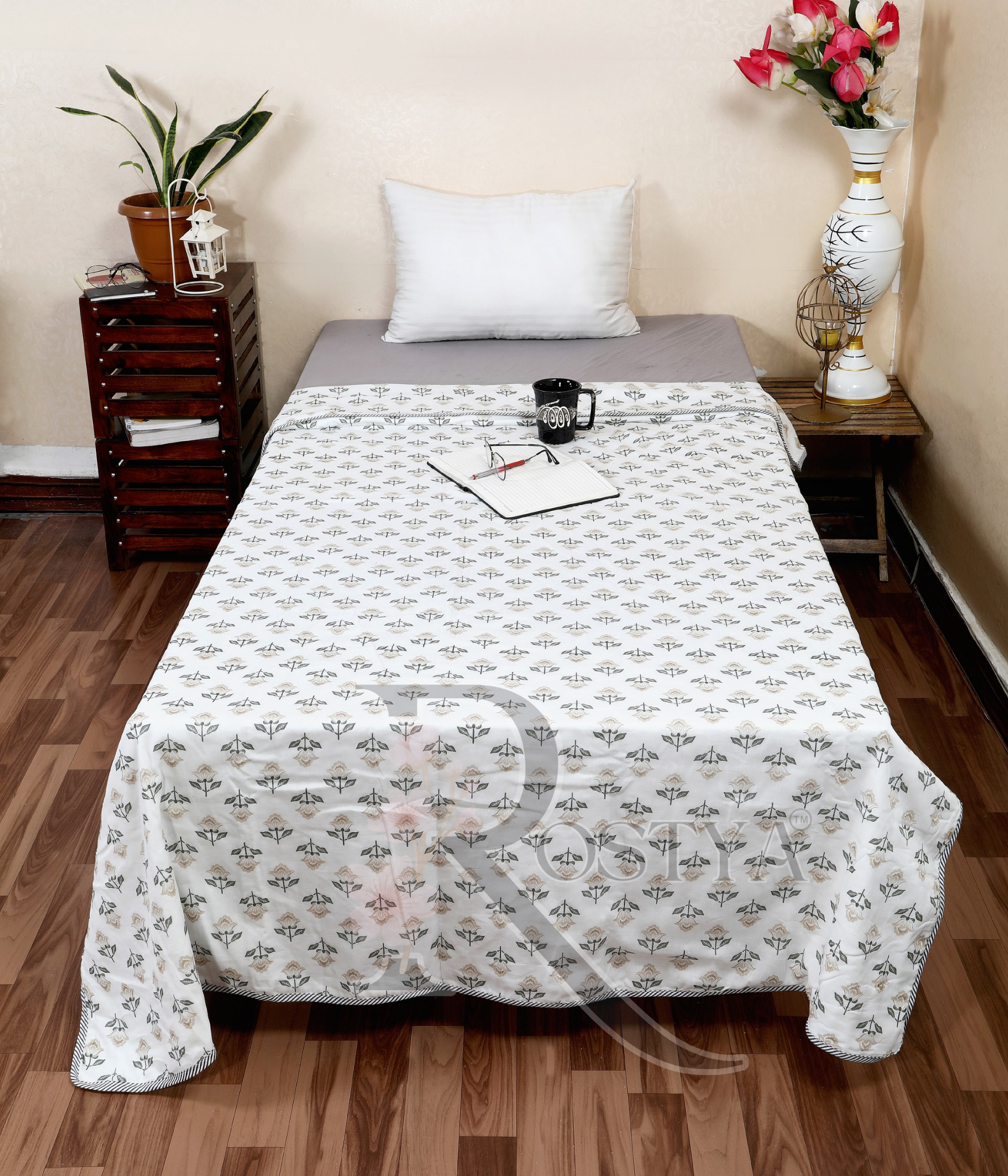 Pure Cotton Single Pair Dohar (60x90) | Rostya