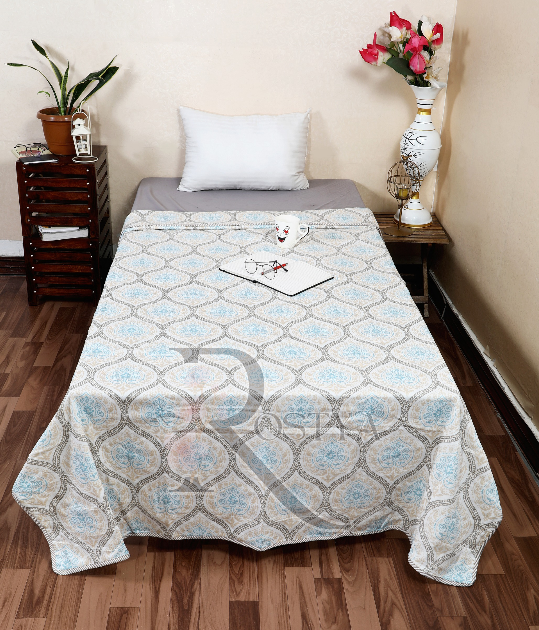 Pure Cotton Single Pair Dohar (60x90) | Rostya
