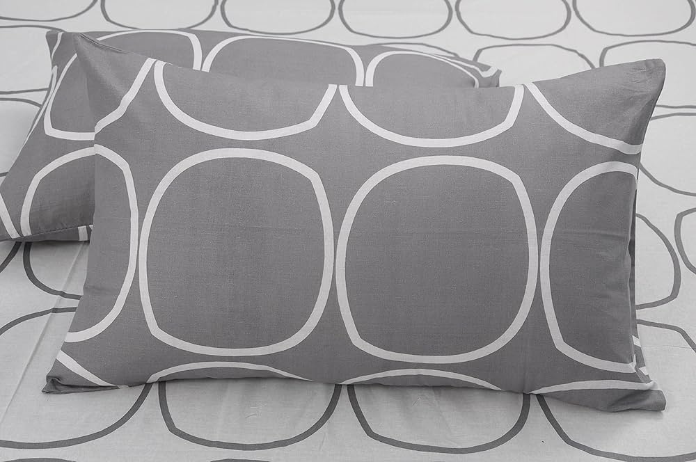 Microfibre Bedsheet Set | Double Bed Grey with 2 Pillow Covers