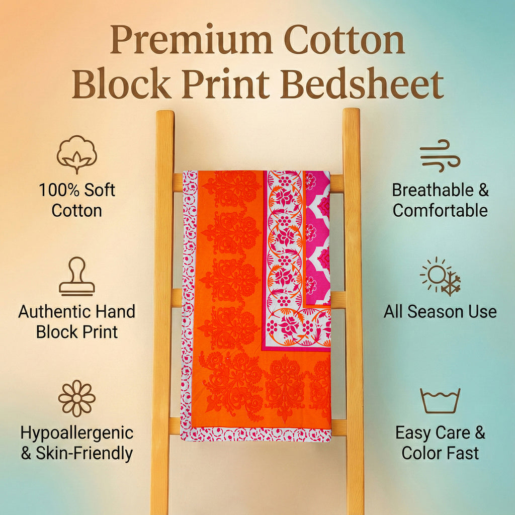 PURE COTTON KING SIZE BEDSHEET