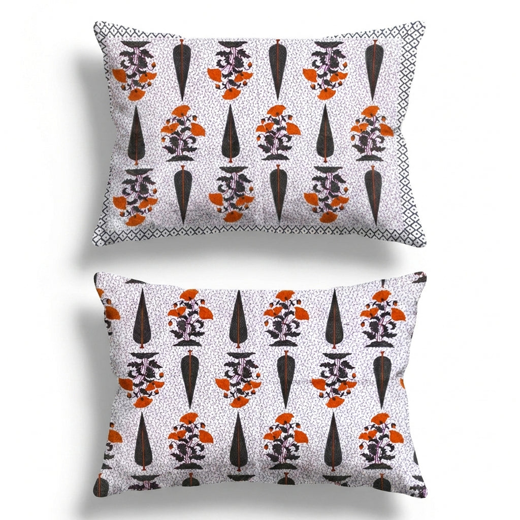 Pure Cotton Bedsheet | King Size Orange
