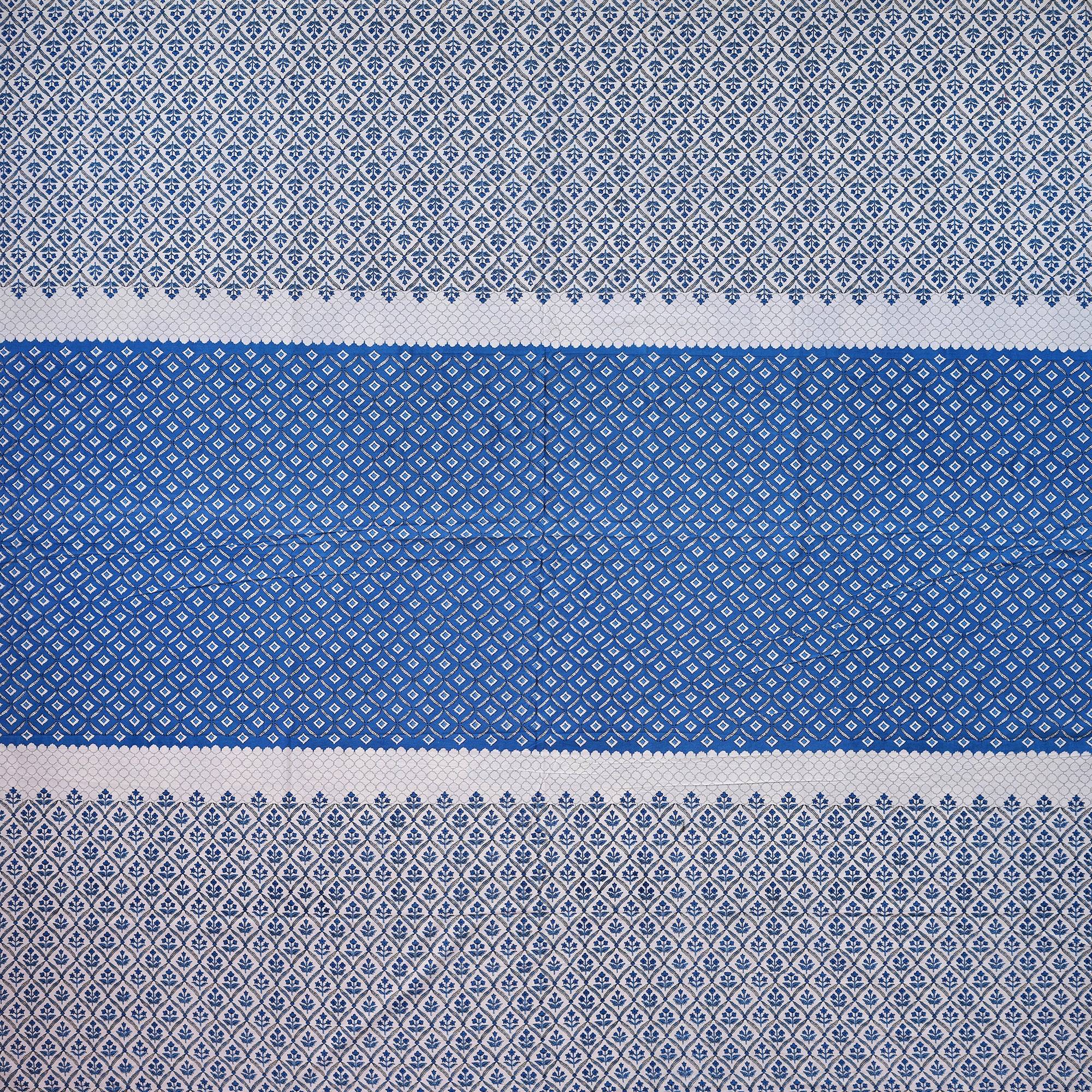 Pure Cotton Bedsheet | King Size Blue