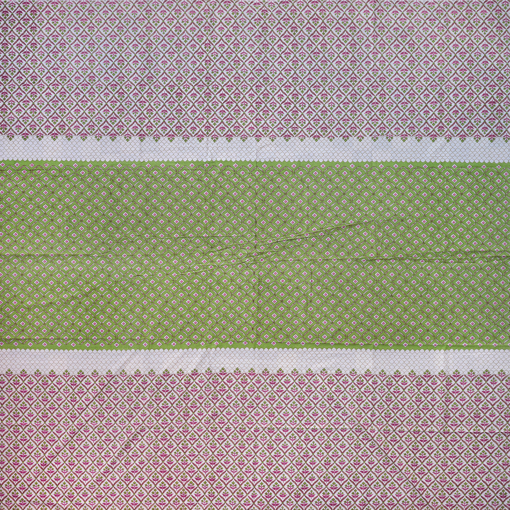 Pure Cotton Bedsheet | King Size Green