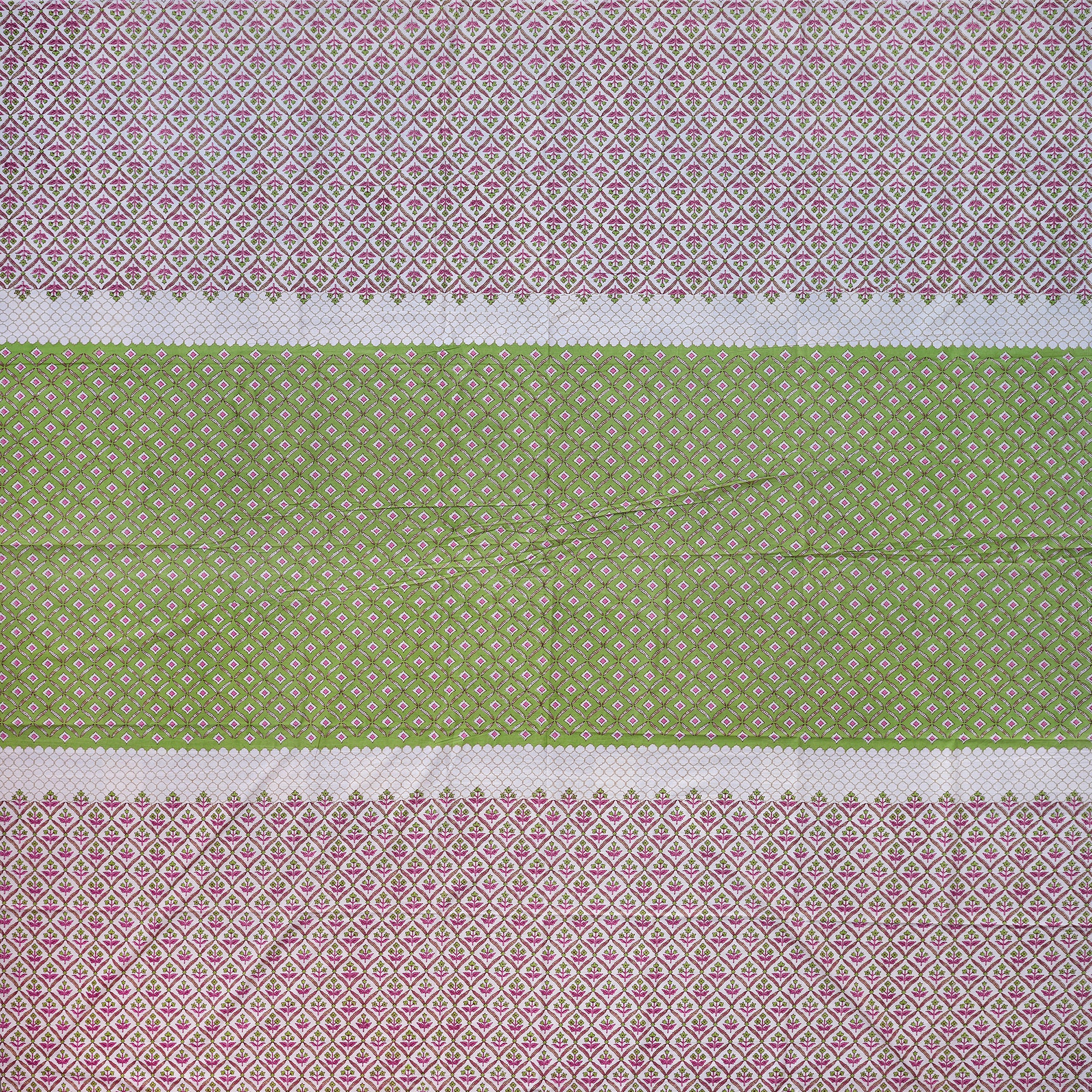 Pure Cotton Bedsheet | King Size Green
