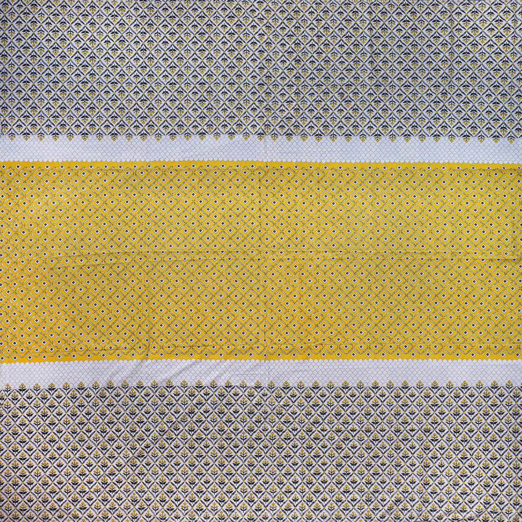 Pure Cotton Bedsheet | King Size Yellow