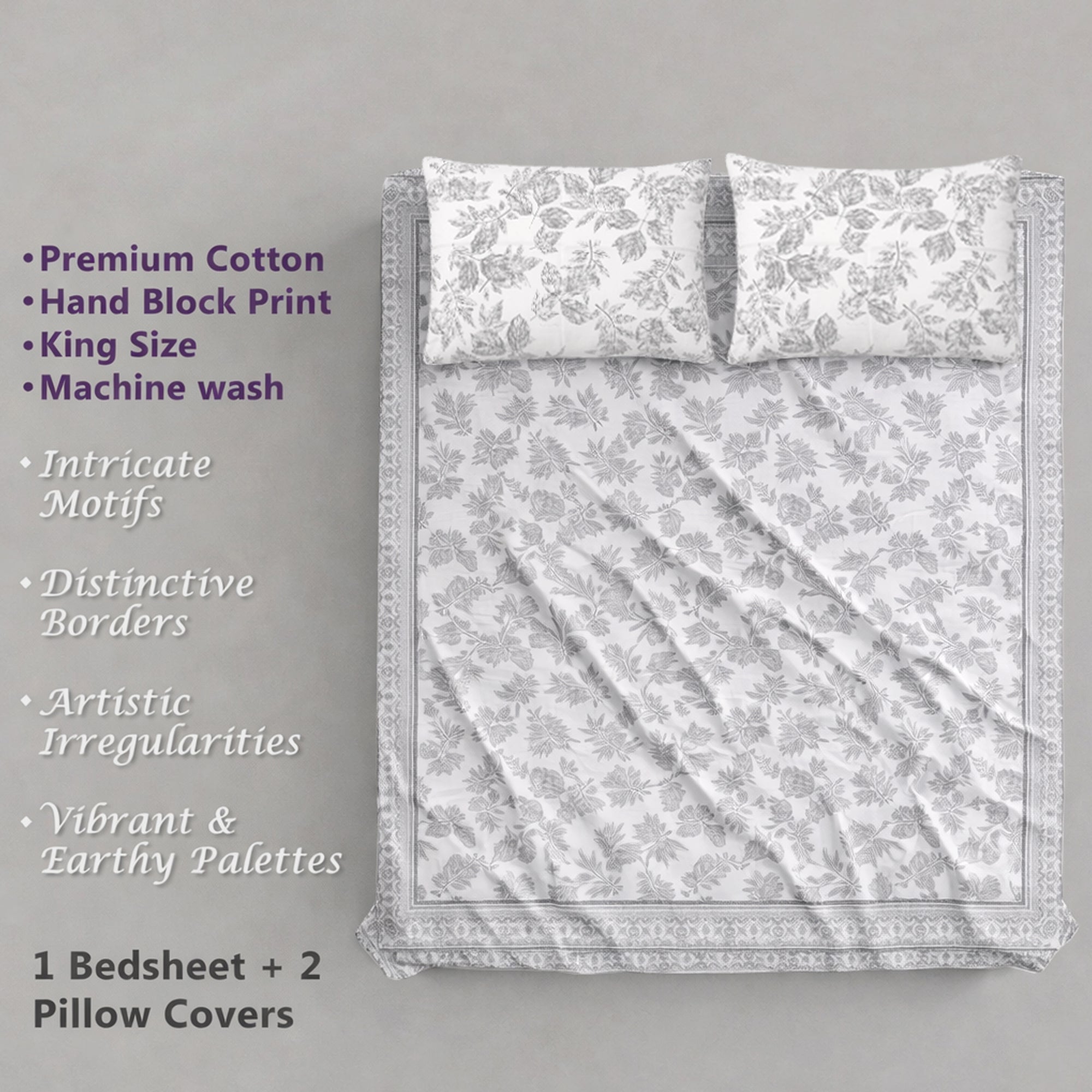 PURE COTTON KING SIZE BEDSHEET