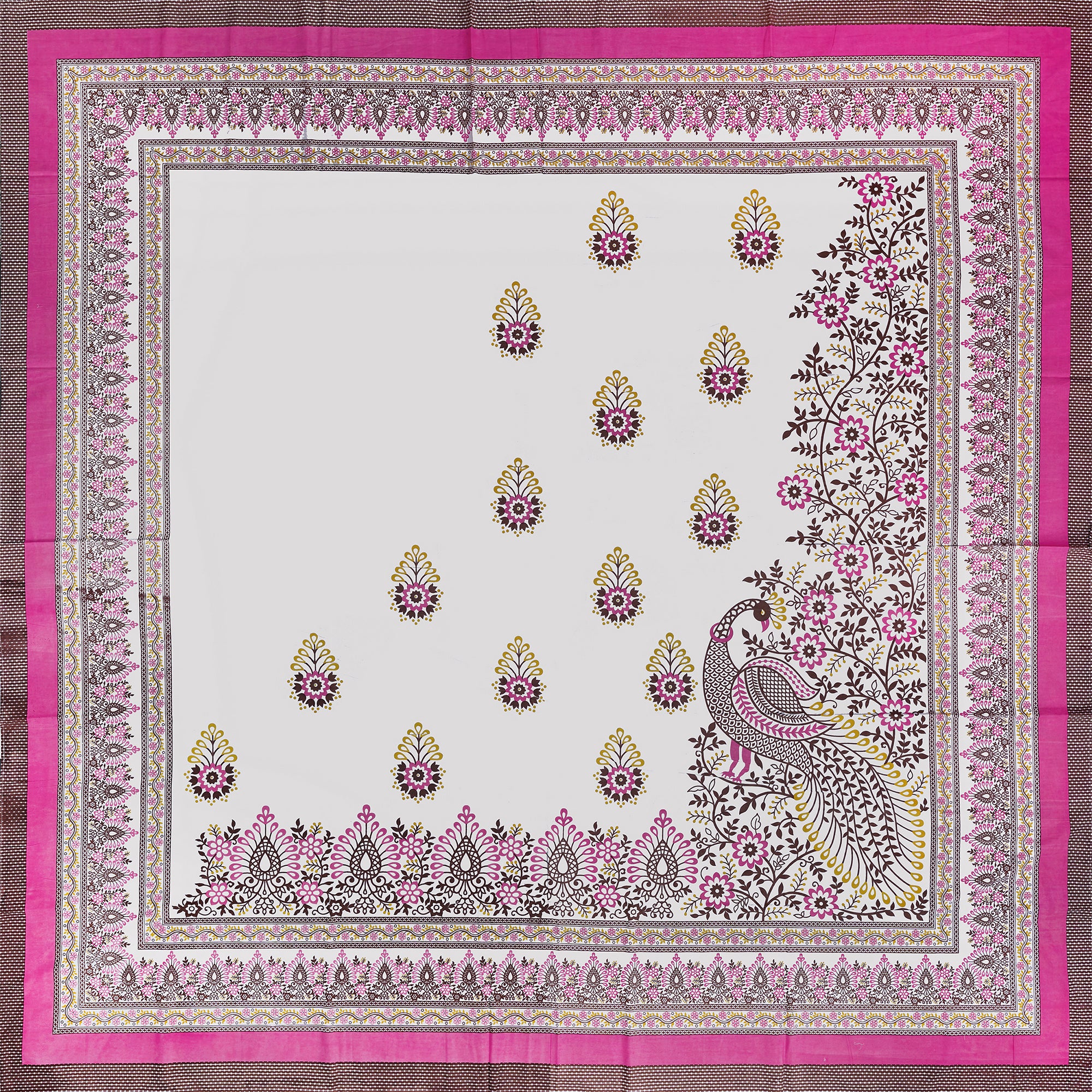 Pure Cotton Bedsheet | King Size Pink