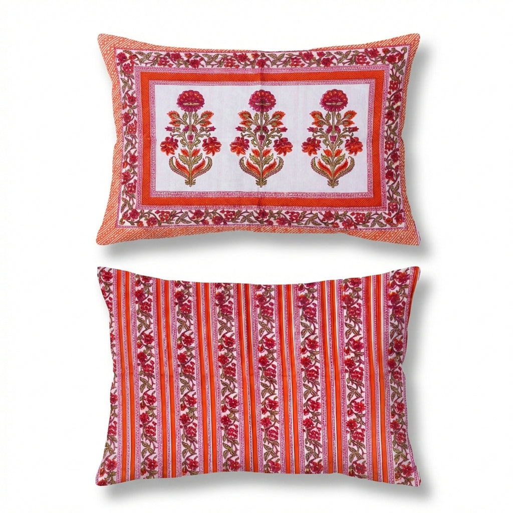 PURE COTTON HANDBLOCK KING SIZE BEDHEET