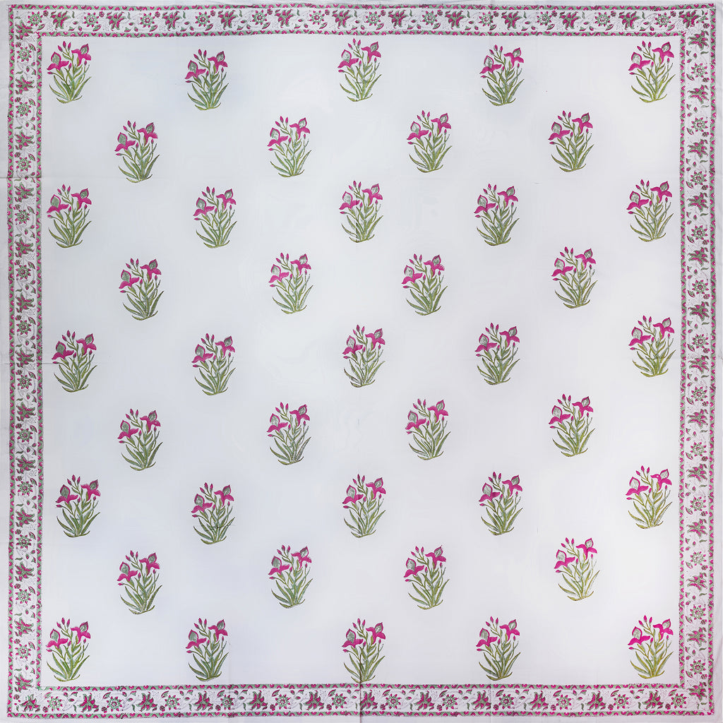 PURE COTTON HANDBLOCK KING SIZE BEDHEET