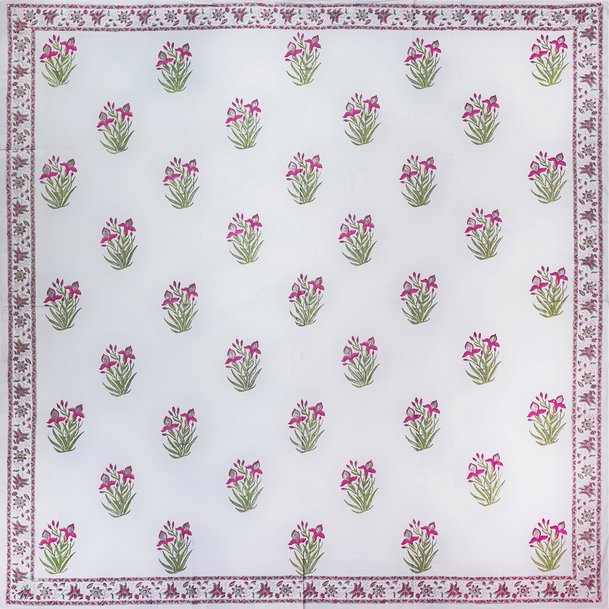 PURE COTTON HANDBLOCK KING SIZE BEDHEET
