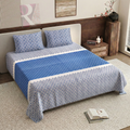 Pure Cotton Bedsheet | King Size Blue