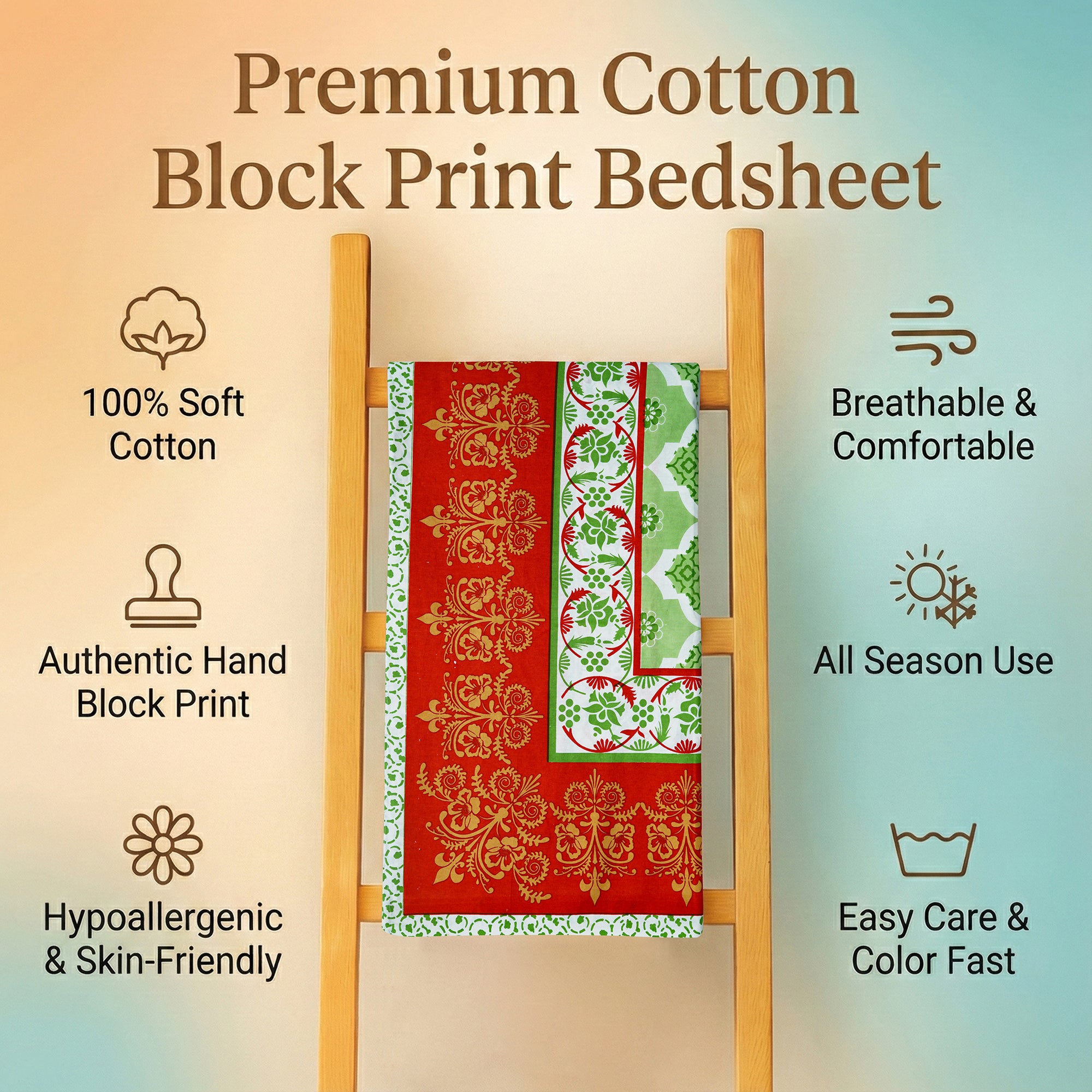 PURE COTTON KING SIZE BEDSHEET