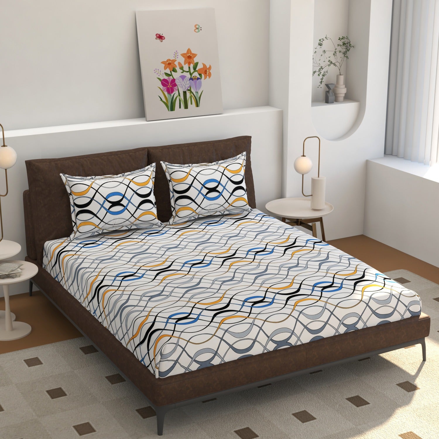 DOUBLE BED MICROFIBRE BEDSHEET
