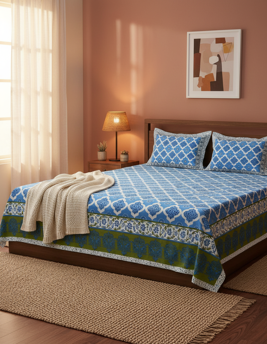 PURE COTTON KING SIZE BEDSHEET