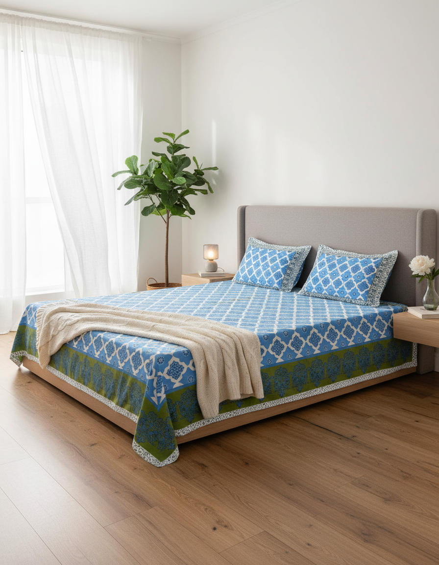PURE COTTON KING SIZE BEDSHEET