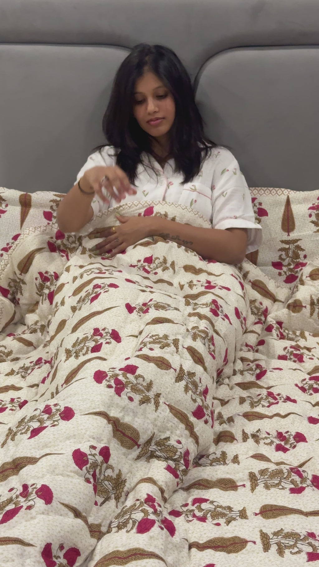 Pure Cotton Jaipuri Razai – Hand Quilted | 1.5 KG Cotton Filling | Double Bed